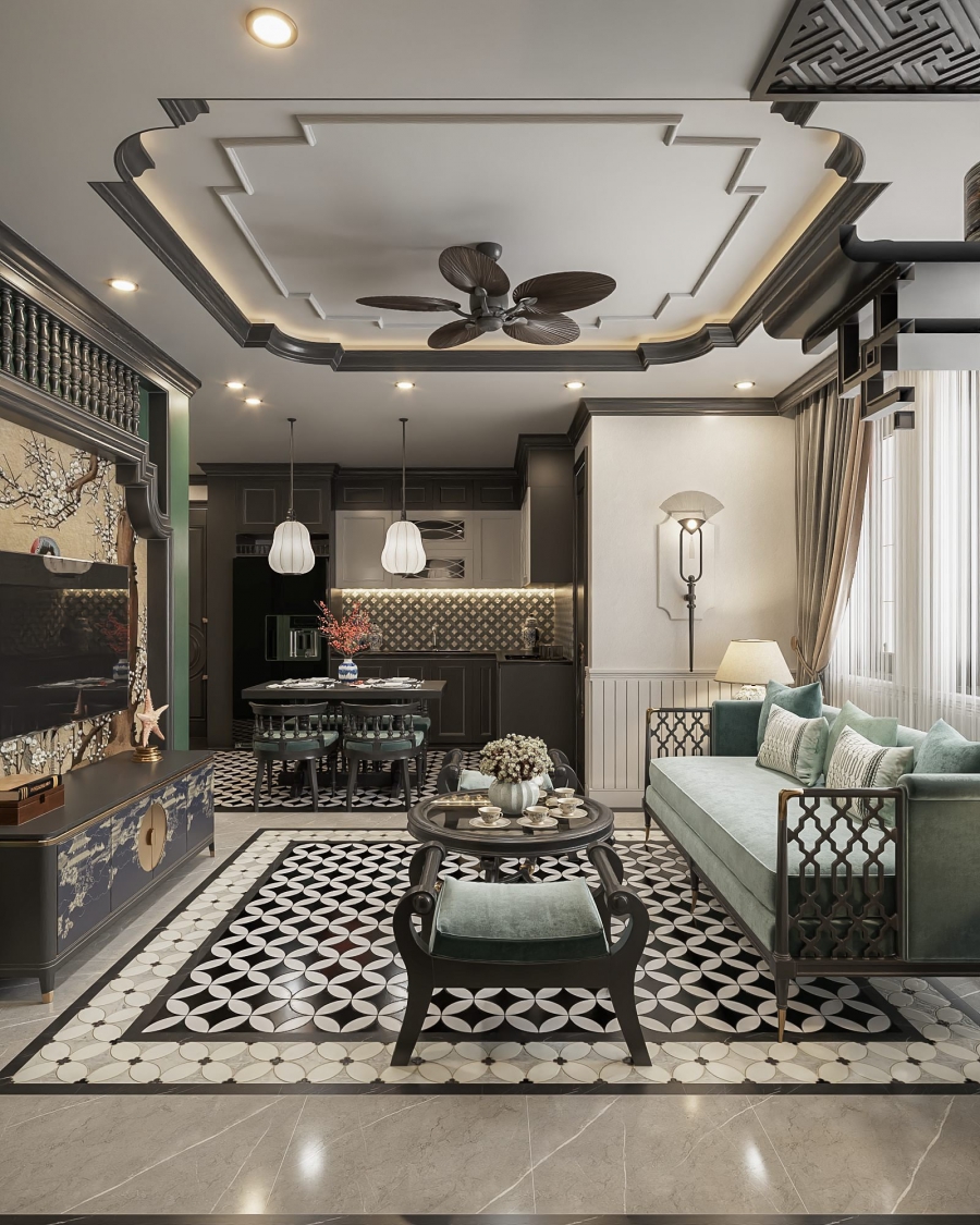 Nội Thất Indochine Kết Hợp Tinh Hoa Đông Tây Trong Không Gian Sống